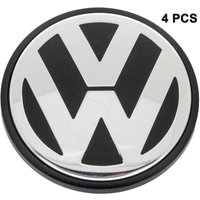 Volkswagen Radnabendeckel, schwarz, Durchmesser 65 mm, konvex von SJQKA