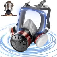 Vollgesichts-Gasmaske: 40 mm nukleare und chemische Überlebens-Gasmaske und PA-1-Aktivkohlefilter. Vollgesichts-Atemschutzmaske zum Staubsprühen, von SJQKA