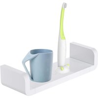 Wandregale aus Kunststoff fürs Badezimmer, selbstklebende Wandregale zum Anbringen ohne Bohren, U-förmige, schwebende Wandregale mit wasserfestem von SJQKA