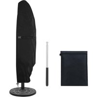 Wasserdichte Schutzhülle aus 420D Oxford-Gewebe für Ampelschirme mit Reißverschluss, Teleskopstange und Bergsteigerknöpfen (265 x 40/70/50 cm) von SJQKA