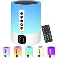 Wecker Bluetooth-Lautsprecher Nachttischlampe mit weißem Rauschen, Multifunktions-Bluetooth-Lautsprecher mit weißem Rauschen Nachtlicht Wecklicht Wecker Bluetooth-Lautsprecher Nachttischlampe mit weißem Rauschen, Multifunktions-Bluetooth-Lautsprecher mit weißem Rauschen Nachtlicht Wecklicht von SJQKA