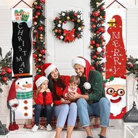 Weihnachtsbanner "Weihnachtspaare verboten", exquisite Hängedekoration für den Innen- und Außenbereich, geeignet für Wände, Türen, Möbel, von SJQKA