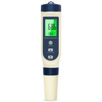 pH-Meter, 5-in-1 pH/TDS/EC/Salzgehalt/Thermometer, pH-Tester mit LCD-Bildschirm, automatische Temperaturkompensation, elektronisches pH-Meter, von SJQKA