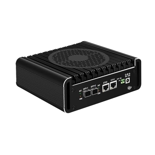 SJRC Core i3 N355 Mini PC (bis zu 3.9GHz), Dual 10GbE SFP+ Ports Firewall Appliance 2 x i226V 2.5GbE LAN, Micro Router Computer for Win/Linux/OPNsense, 16GB DDR5 RAM 512GB SSD von SJRC