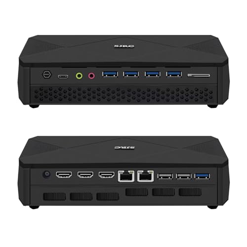SJRC Gaming Mini PC Computer RTX 3060 12GB Grafik, Core i9 11900H 8C/16T Up 4.9GHz, DDR5 64GB RAM M.2 1TB SSD Windows 11 Pro Klein Büro Desktop Dual Lüfter, 4 Display, WiFi6 BT5.2 SJRC Gaming Mini PC Computer RTX 3060 12GB Grafik, Core i9 11900H 8C/16T Up 4.9GHz, DDR5 64GB RAM M.2 1TB SSD Windows 11 Pro Klein Büro Desktop Dual Lüfter, 4 Display, WiFi6 BT5.2 von SJRC