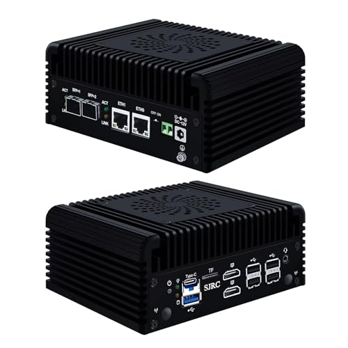SJRC Micro Firewall Applicance Dual 10Gbe Mini PC 12th Gen Octa Core i3 N305, 2X i226V 2.5GbE LAN, 2xSFP+ 10Gbps, Support OPNsense, TF, 2xHD, Type-C, DDR5 32G RAM M.2 NVMe 2TG SSD SJRC Micro Firewall Applicance Dual 10Gbe Mini PC 12th Gen Octa Core i3 N305, 2X i226V 2.5GbE LAN, 2xSFP+ 10Gbps, Support OPNsense, TF, 2xHD, Type-C, DDR5 32G RAM M.2 NVMe 2TG SSD von SJRC