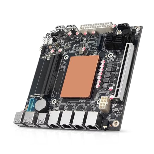 SJRC Mini ITX Mainboard AMD Ryzen 7 8845HS, NAS Motherboard Dual M.2 NVMe, 4 x 2.5GbE LAN Computer Board PCIe x16, DDR5 16GB RAM 256GB SSD, 9 x SATA3.0, 4K HD/DP/USB C 40G, USB3.2 SJRC Mini ITX Mainboard AMD Ryzen 7 8845HS, NAS Motherboard Dual M.2 NVMe, 4 x 2.5GbE LAN Computer Board PCIe x16, DDR5 16GB RAM 256GB SSD, 9 x SATA3.0, 4K HD/DP/USB C 40G, USB3.2 von SJRC