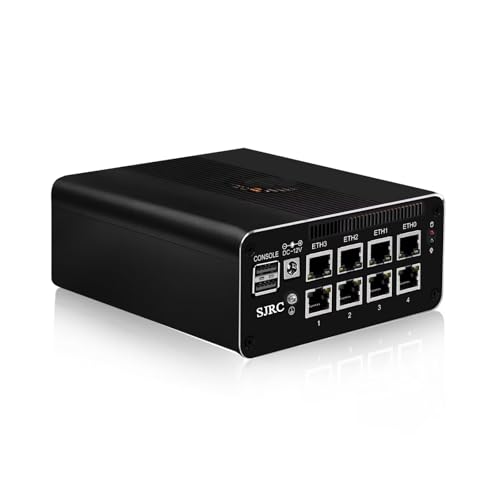 SJRC Mini PC 12th Gen N100, 8X 2.5GbE i226-V LAN Small Computer 16GB DDR5 RAM 256GB NVMe SSD, 3X 4K Display, Win 11 Pro, TF Slot, Mirco Firewall/Server for Home Office & Networking SJRC Mini PC 12th Gen N100, 8X 2.5GbE i226-V LAN Small Computer 16GB DDR5 RAM 256GB NVMe SSD, 3X 4K Display, Win 11 Pro, TF Slot, Mirco Firewall/Server for Home Office & Networking von SJRC