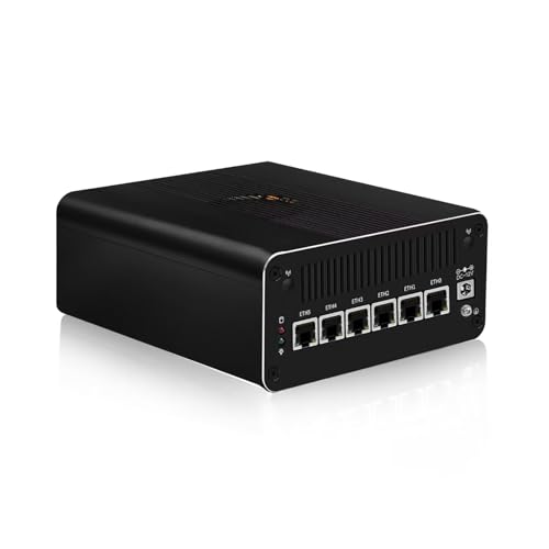 SJRC Mini PC 12th Gen i3-1215U, 6X i226-V 2.5GbE Firewall Hardware Support OPNsense, DDR5 16GB RAM 512GB SSD, Home/Office Security Appliance with 3X 4K HD/DP/USB C, TF Slot, USB3.2 von SJRC