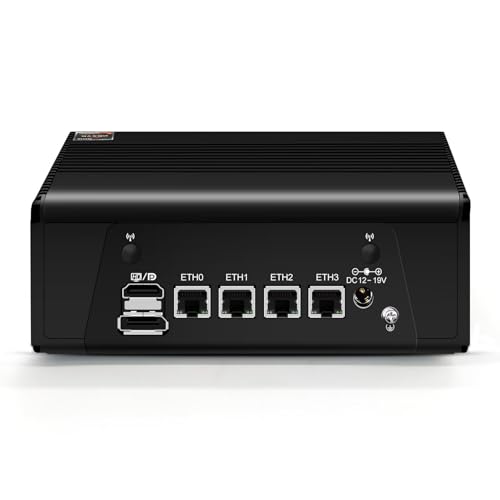 SJRC Mini PC AMD Ryzen 7 7840HS, 4 x 2.5GbE i226V LAN, 64GB DDR5 RAM 2TB NVMe SSD, Desktop Micro PC Triple 4K Display, USB4 40Gbps, Win 11 Pro, for Home Office, Firewall, Server von SJRC