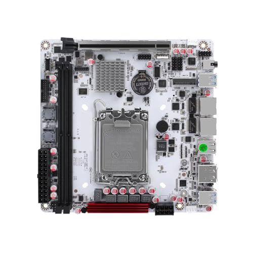 SJRC Q670 LGA 1700 NAS Motherboard 8 Bay, 8 x SATA3.0 Mini ITX Mainboard 3 x M.2 NVMe PCIe4.0 x4, i226-LM 2.5GbE LAN Board DDR5 with PCIe5.0 x16, Barebone NO RAM/SSD (with Cables) von SJRC