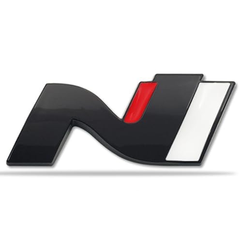SJSHOPS Auto Emblem für Hyundai Elantra Veloster Kona i20 i30 N Line,Auto Buchstaben Logo Buchstaben 3D Aufkleber,Auto Emblem Logo Aufkleber 3D Metall Emblem Auto Aufkleber,Aufkleber Mit Autologo,G von SJSHOPS