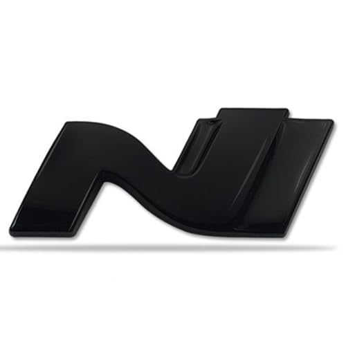 SJSHOPS Auto Emblem für Hyundai Elantra Veloster Kona i20 i30 N Line,Auto Buchstaben Logo Buchstaben 3D Aufkleber,Auto Emblem Logo Aufkleber 3D Metall Emblem Auto Aufkleber,Aufkleber Mit Autologo,I von SJSHOPS