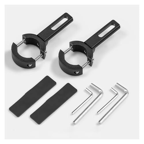 SJSJJAH 1/2PC 38mm-60mm/20mm-38mm Universal Motorrad Scheinwerfer Halterungen Gabel Klemme Halterung Halter Motorrad Wartung Zubehör(2PCS 20-38MM) von SJSJJAH