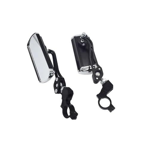 SJSJJAH 2 PCS Erweiterte Motorrad & Fahrrad Rückspiegel Reflektor Rechteck Spiegel Weitwinkel Horizont Mit Halter P-018(Black) von SJSJJAH