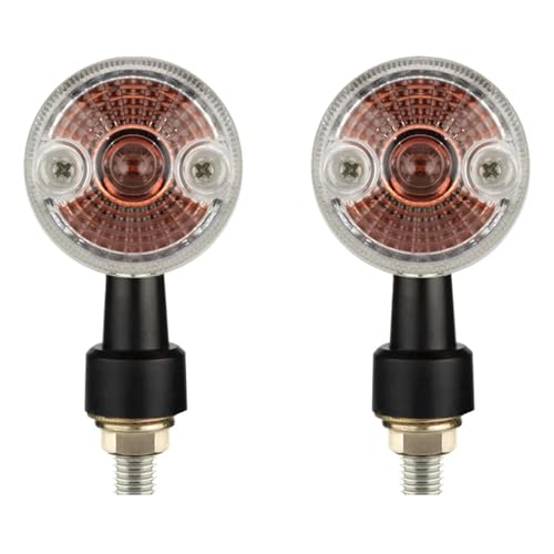 SJSJJAH 2 stücke DC 12V 10W Motorrad Blinker Indikatoren Halogen Bernstein Licht M10 Universal(RA06058B) von SJSJJAH
