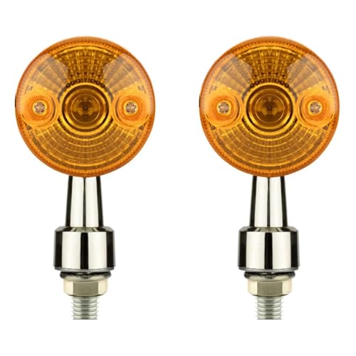 SJSJJAH 2 stücke DC 12V 10W Motorrad Blinker Indikatoren Halogen Bernstein Licht M10 Universal(RA06058C) von SJSJJAH