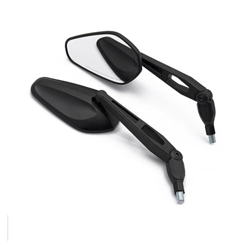 SJSJJAH 2Pcs Universial Motorrad Rückspiegel Roller E-Bike Lenker Rückansicht Seiten Spiegel Elektromobil Rückseite Klapp Spiegel von SJSJJAH