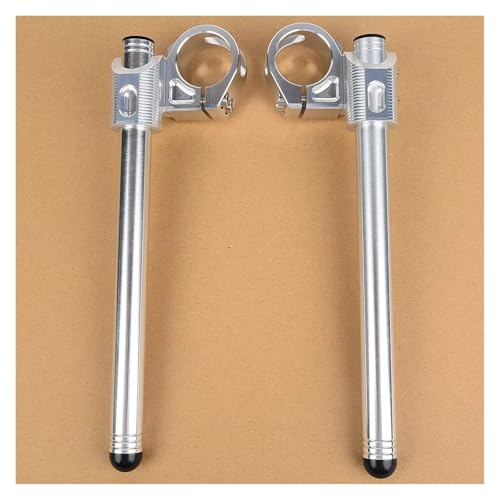 SJSJJAH 38mm Lenker Clip Auf Griff Bar for 600 750 600R -7 1989-1992 Cafe Racer(Silver) von SJSJJAH