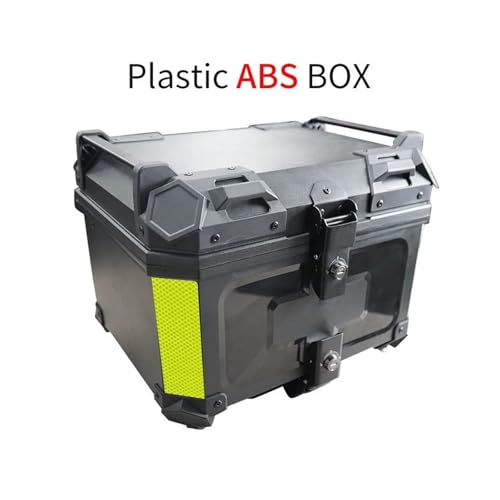 SJSJJAH 48L Motorrad ABS Kofferraum wasserdichte Motorrad Hecktasche Heckbox Motorrad Kofferraum Key Lock Motorrad Zubehör Box(Red) von SJSJJAH