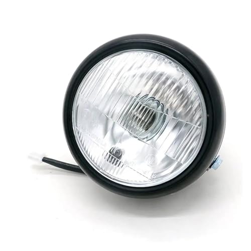 SJSJJAH 5,75 Zoll Motorradlicht 5-3/4'' Halogenscheinwerfer mit Klammern for CG125 GN125 VT600 CB600(Black-white) von SJSJJAH