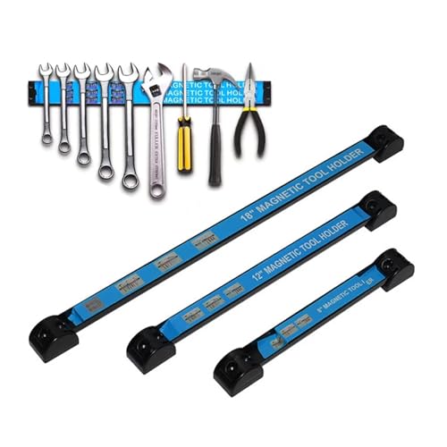 SJSJJAH 8/12/18 Zoll magnetischer Werkzeughalter, starker Magnet for mechanische Werkstattwerkzeuge, Lagerregal, Garagenwand, Schraubenschlüssel, Zangen, Organizer(18 inch) von SJSJJAH