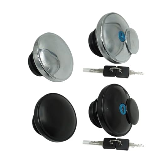 SJSJJAH 883 Motorradteile Tankdeckelschloss(Silver with key) von SJSJJAH