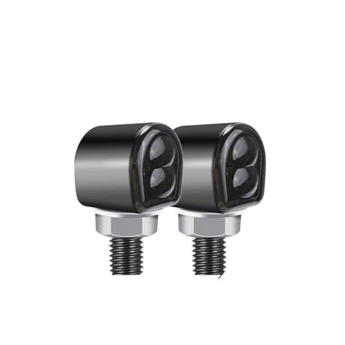 SJSJJAH 8mm Mini Moto rcycle Blinker Indikatoren Blinker Lichter Bernstein flasher Signal lampe intermitentes moto 12V for cafe racer(2pcs 2LEDS) von SJSJJAH