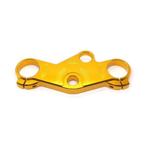 SJSJJAH Aluminium Front Tieferlegungs Ende Ober Top Triple Tree Clamp for GSXR 600/750 2001-2003 2001 2002 2003(Gold) von SJSJJAH