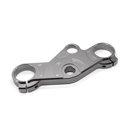 SJSJJAH Aluminium Front Tieferlegungs Ende Ober Top Triple Tree Clamp for GSXR 600/750 2001-2003 2001 2002 2003(Gray) von SJSJJAH