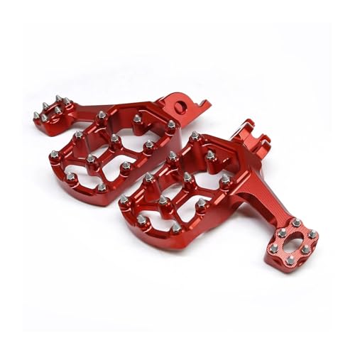SJSJJAH Aluminium Fußrasten Fußrasten Fußrasten Pegs Pedal for KX250 2005-2007 KX250F 2005-2018 KX450F 2007-2015 KLX450R 2008-2013(Red) von SJSJJAH