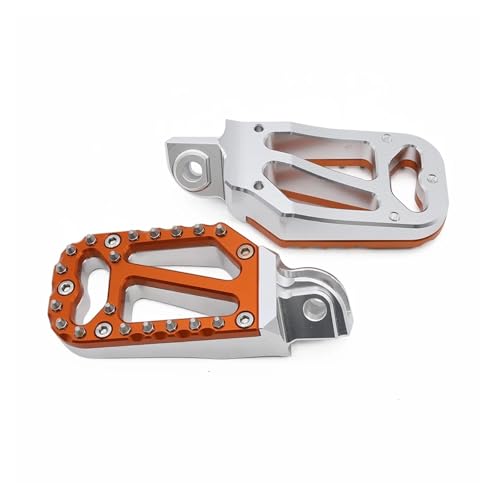 SJSJJAH Aluminium Fußstütze Fußrasten Fußrasten Pedal for 2017-2022 250 EXC-F 2016-2022 350 SX-F 2017-2022 350 EXC-F(Orange) von SJSJJAH