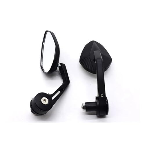 SJSJJAH Aluminium Legierung Motorrad Spiegel 22mm Lenker Ende Spiegel Universal(Black) von SJSJJAH