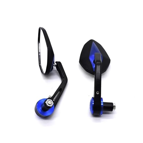 SJSJJAH Aluminium Legierung Motorrad Spiegel 22mm Lenker Ende Spiegel Universal(Blue) von SJSJJAH