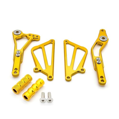 SJSJJAH Aluminium Motorrad Fußrastenanlage Fußrasten Pedal Bremse Schalthebel + Flügel for T595 T509 955i 1050(Gold) von SJSJJAH