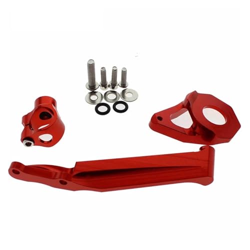SJSJJAH Aluminium Motorrad Lenkungsdämpfer Stabilisator Montage Halter Halterung Set for CBR 600 RR 2005 2006 / CBR600RR 05 06(Red) von SJSJJAH