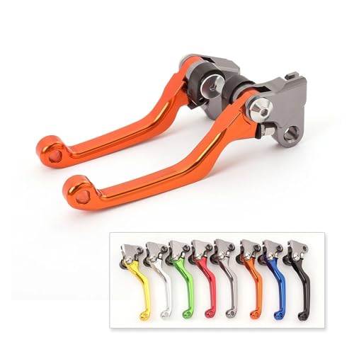 SJSJJAH CNC Motocross Faltbare Aluminium Pit Bike Bremse Kupplung Hebel Griff for EC 4T 2010-2013 2010 2011 2012 2013(Green) von SJSJJAH