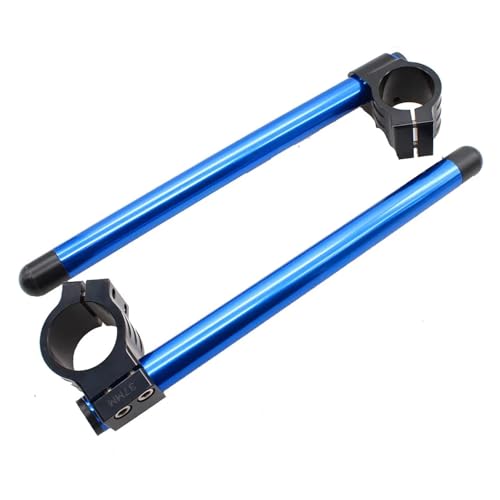 SJSJJAH CNC Motorrad Aluminium Clipon Clip On Ons Gabel Lenker Lenker for FZR 400/600 FZR400 FZR600(38mm Blue) von SJSJJAH
