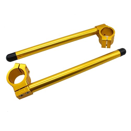 SJSJJAH CNC Motorrad Aluminium Clipon Clip On Ons Gabel Lenker Lenker for FZR 400/600 FZR400 FZR600(38mm Gold) von SJSJJAH