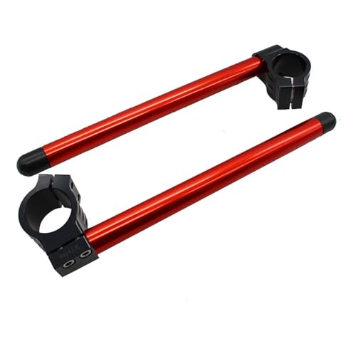 SJSJJAH CNC Motorrad Aluminium Clipon Clip On Ons Gabel Lenker Lenker for FZR 400/600 FZR400 FZR600(38mm Red) von SJSJJAH