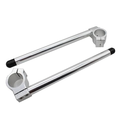 SJSJJAH CNC Motorrad Aluminium Clipon Clip On Ons Gabel Lenker Lenker for FZR 400/600 FZR400 FZR600(38mm Sliver) von SJSJJAH