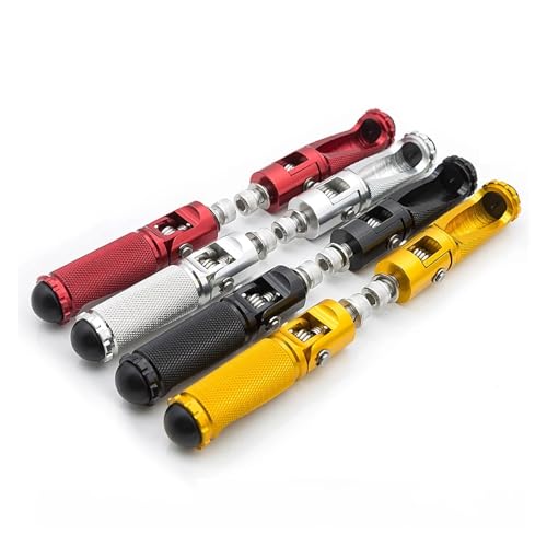 SJSJJAH CNC Motorrad Faltbare Fußrasten Pedal Rest Vorne und Hinten Fußrasten Fußstütze Für(Gold) von SJSJJAH