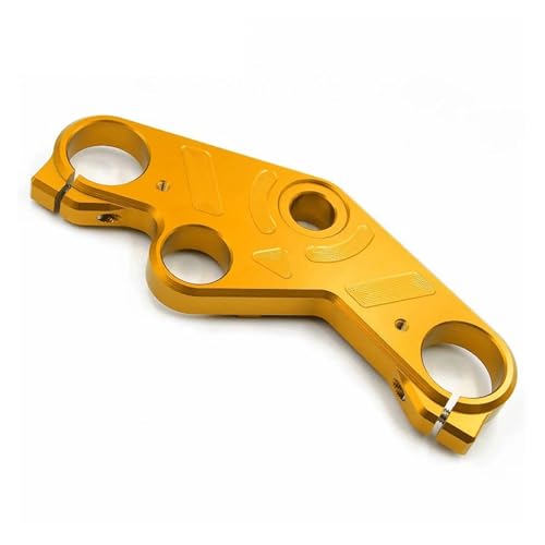 SJSJJAH CNC Motorrad Gabel Triple Tree Oberen Brücke Top Clamp for YZF R25 R3 YZF-R3 YZF-R25 2014-2018(Gold) von SJSJJAH