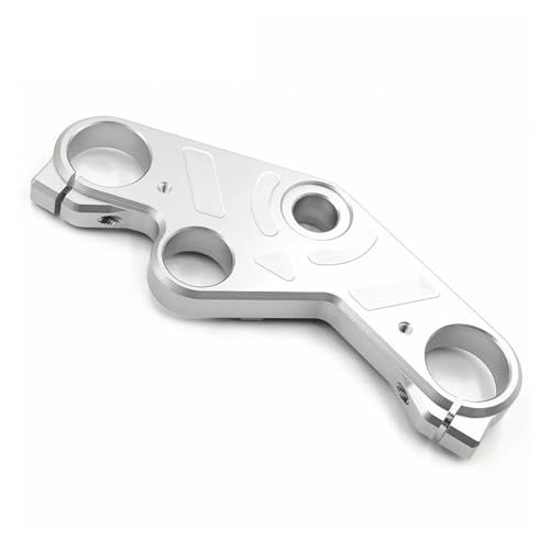 SJSJJAH CNC Motorrad Gabel Triple Tree Oberen Brücke Top Clamp for YZF R25 R3 YZF-R3 YZF-R25 2014-2018(Silver) von SJSJJAH
