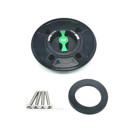 SJSJJAH CNC-Tankdeckelabdeckung for 650 900 z400 650 400 verss-x 300 1000 klz1000dkf(Black and Green) von SJSJJAH