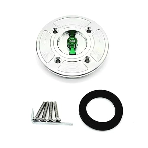 SJSJJAH CNC-Tankdeckelabdeckung for 650 900 z400 650 400 verss-x 300 1000 klz1000dkf(Sliver and Green) von SJSJJAH