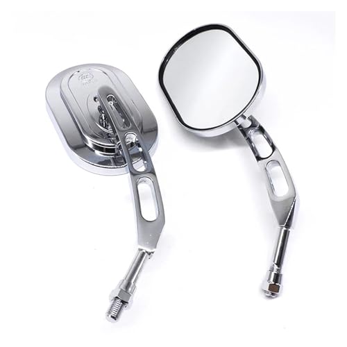 SJSJJAH Chrom Motorrad Rückspiegel ABS 8 10mm Seite Spiegel Universal von SJSJJAH