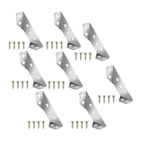 SJSJJAH Eckverbinder aus Edelstahl, Möbel-Eckwinkel, Schrank-/Schubladenbefestigung mit Schraubenstützwinkelcode for Regal(8PCS) von SJSJJAH