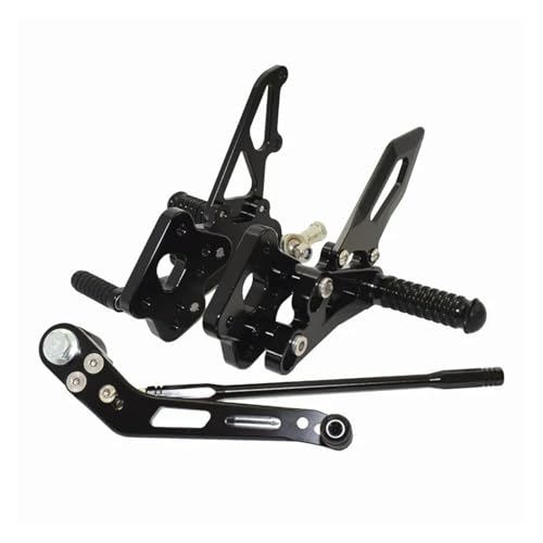 SJSJJAH Einstellbare Reiter Hinten Sets Fußrastenanlage Fußrasten Fußrasten for GSXR600 GSXR750 GSXR 600 750 2006 2007 2008 2009 2010(Black) von SJSJJAH