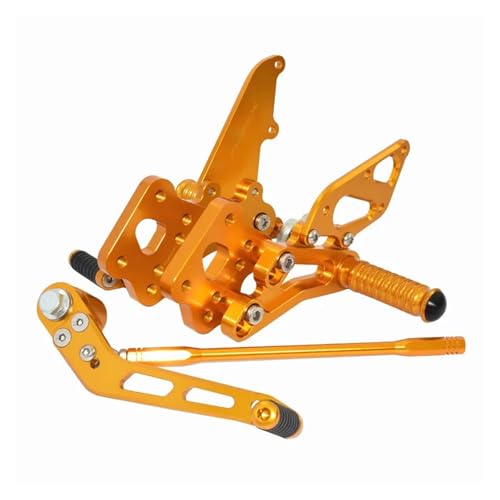 SJSJJAH Einstellbare Reiter Hinten Sets Fußrastenanlage Fußrasten Fußrasten for GSXR600 GSXR750 GSXR 600 750 2006 2007 2008 2009 2010(Gold) von SJSJJAH